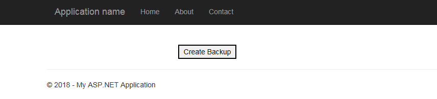 database backup c#